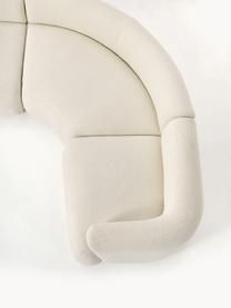 Modulární plyšová sedací souprava Sofia, Tlumeně bílá, Š 404 cm, H 231 cm, pravé rohové provedení
