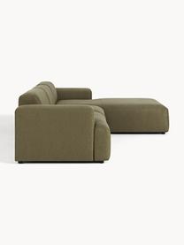 Ecksofa Melva (4-Sitzer), Bezug: 100 % Polyester Der strap, Gestell: Massives Kiefern- und Fic, Webstoff Olivgrün, B 319 x T 195 cm, Eckteil rechts