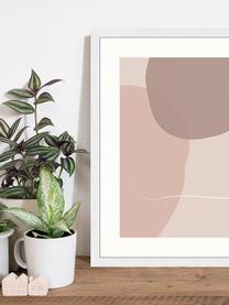 Gerahmter Digitaldruck Abstract Pink, Bild: Digitaldruck auf Papier, , Rahmen: Holz, lackiert, Front: Plexiglas, Mehrfarbig, B 43 x H 53 cm