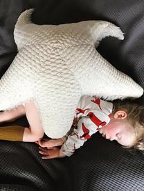 Handgefertigtes Kuschelkissen SeaStar, B 95 cm, Unten: Kunstpelz (100 % Polyeste, Cremeweiß gesprenkelt, Hellbeige, B 95 x H 26 cm