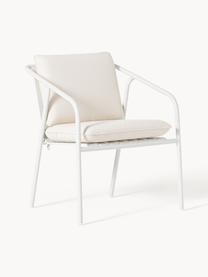 Chaise de jardin à accoudoirs Caio, Blanc cassé, blanc, larg. 69 x prof. 60 cm