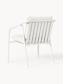 Chaise de jardin à accoudoirs Caio, Blanc cassé, blanc, larg. 69 x prof. 60 cm