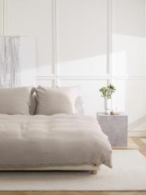 Ropa de cama de lino lavado Nature, Lino mixto
(52% lino, 48% algodón)

Densidad de hilo 108 TC, calidad estándar

Las prendas de lino absorben hasta 35% de humedad intercambiandola con el ambiente, se seca muy rápido y tiene un agradable efecto refrescante para las noches de verano. Además su alta resistencia a la abrasión hace que el lino sea muy duradero, Beige, Cama 90 cm (155 x 220 cm), 2 pzas.