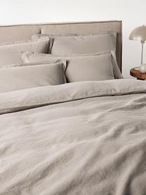 Ropa de cama de lino lavado Nature, Lino mixto
(52% lino, 48% algodón)

Densidad de hilo 108 TC, calidad estándar

Las prendas de lino absorben hasta 35% de humedad intercambiandola con el ambiente, se seca muy rápido y tiene un agradable efecto refrescante para las noches de verano. Además su alta resistencia a la abrasión hace que el lino sea muy duradero, Beige, Cama 90 cm (155 x 220 cm), 2 pzas.