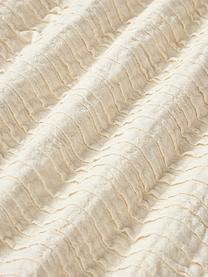 Katoenen kussenhoes Artemis met plissé-patroon, 99% katoen, 1% polyester, Crèmewit, B 30 x L 50 cm
