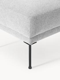 Sofa-Hocker Fluente, Bezug: 100 % Polyester Der strap, Gestell: Massives Kiefernholz, Bir, Füße: Metall, pulverbeschichtet, Webstoff Hellgrau, B 62 x T 50 cm