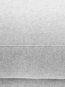 Voetenbank Fluente, Bekleding: 100% polyester Met 80.000, Frame: massief grenenhout, berke, Poten: metaal, gepoedercoat Dit , Geweven stof lichtgrijs, B 62 x D 50 cm