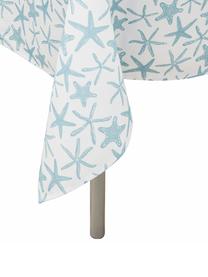 Waterafstotend tafelkleed Starbone, Polyester, Wit, blauw, Voor 6 - 8 personen (B 140 x L 240 cm)