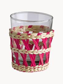 Waterglazen Reed, set van 6, Decoratie: stok, Transparant, meerkleurig, Ø 8 x H 10 cm, 250 ml