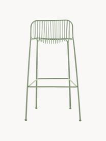 Zahradní barová židle Hiray, Pozinkovaná lakovaná ocel, Šalvějově zelená, Š 57 cm, V 96 cm