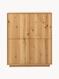 Highboard Noel aus Eschenholzfurnier, Mitteldichteholzfaserplatte (MDF) mit Eschenholzfurnier, Helles Holz, B 100 x H 120 cm