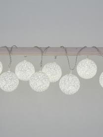 LED-Lichterkette Jolly Lights, 435 cm, 10 Lampions, Lampions: Baumwolle, Gebrochenes Weiss, L 435 cm