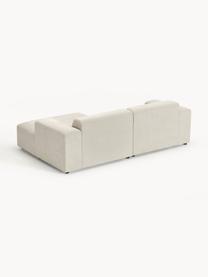 Ecksofa Melva (3-Sitzer), Bezug: 100 % Polyester Der strap, Gestell: Massives Kiefern- und Fic, Webstoff Hellbeige, B 238 x T 143 cm, Eckteil rechts