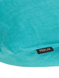 Housse de coussin pur lin turquoise Sven, Turquoise