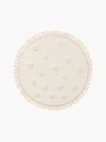 Ručně tkaný kulatý dětský vlněný koberec Carlson, 80 % vlna, 20 % bavlna

V prvních týdnech používání vlněných koberců se může objevit charakteristický jev uvolňování vláken, který po několika týdnech používání zmizí., Krémově bílá, Ø 120 cm (velikost S)