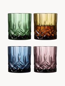 Whiskygläser Sorrento, 4er-Set, Glas, Bunt, Ø 8 x H 10 cm, 350 ml