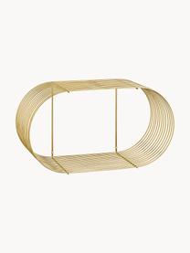 Estante de pared de metal Curva, 33 cm, Metal recubierto, Dorado, An 61 x Al 33 cm