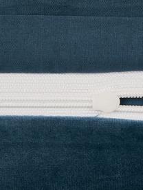 Samt-Wendebettwäsche Tender mit Baumwoll-Rückseite, Vorderseite: Polyestersamt, Rückseite: 100% Baumwolle Bettwäsche, Blau, 135 x 200 cm + 1 Kissen 80 x 80 cm