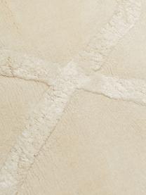 Tapis de couloir blanc crème viscose tufté main Shiny, Crème, larg. 80 x long. 200cm