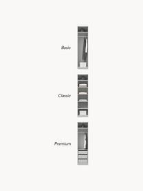 Modulaire draaideurkast Leon, 50 cm breed, diverse varianten, Frame: met melamine beklede spaa, Lichtgrijs, Basis interieur, B 50 x H 200 cm