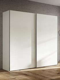 Schuifdeurkast Oliver met 2 deuren, inclusief montageservice, Frame: panelen op houtbasis, gel, Wit, 302 x 225 cm