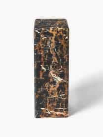 Columna decorativa en aspecto mármol Look, Poliresina cubierta con lámina de melamina, Marrón oscuro aspecto mármol, An 33 x Al 91 cm