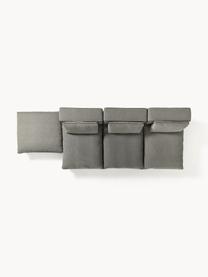 Canapé d'angle modulable XL avec pouf Felix, Tissu anthracite, larg. 300 x prof. 250 cm