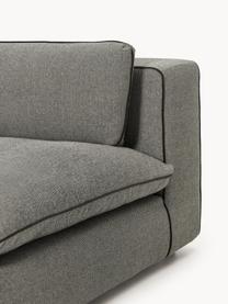 Modulares XL-Ecksofa Felix mit Hocker, Bezug: 100 % Polyester Der strap, Gestell: Massives Kiefern- und Fic, Füße: Kunststoff Dieses Produkt, Webstoff Dunkelgrau, B 300 x T 250 cm