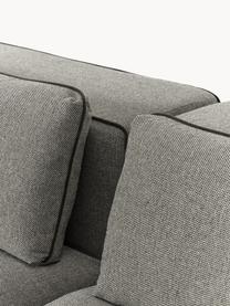 Modulares XL-Ecksofa Felix mit Hocker, Bezug: 100 % Polyester Der strap, Gestell: Massives Kiefern- und Fic, Webstoff Dunkelgrau, B 300 x T 250 cm