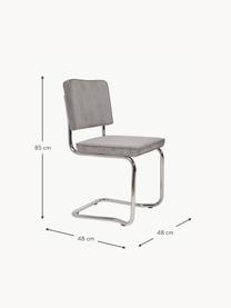 Menčestrové konzolové stoličky Kink, 2 ks, Menčestrová sivá, odtiene striebornej, Š 48 x H 48 cm