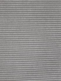 Silla cantilever de pana Kink, 2 uds., Tapizado: pana (88% nylon, 12% poli, Estructura: metal cromado, Cord gris, plateado, An 48 x F 48 cm