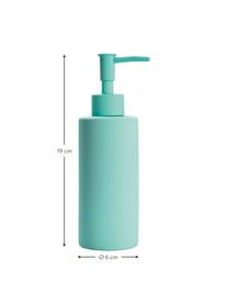 Dispenser sapone in gres Mona, Gres, Turchese, Ø 6 x Alt. 19 cm