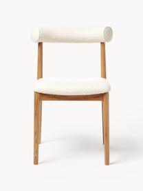 Bouclé čalouněná židle Cleo, Bílá, Š 57 cm, V 56 cm