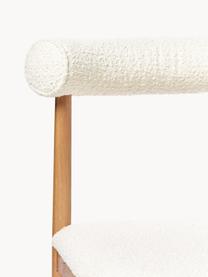 Buklé čalúnená stolička Cleo, Buklé biela, Š 57 x H 56 cm