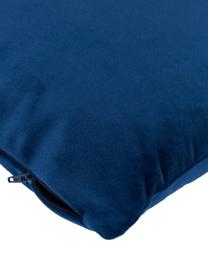 Housse de coussin 40x40 bleu foncé Adelaide, Bleu foncé, larg. 40 x long. 40 cm