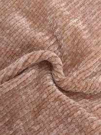 Housse de coussin en chenille douce vieux rose Beckett, 100 % polyester, Vieux rose, larg. 45 x long. 45 cm