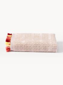 Serviette de toilette en velours avec franges Niam, 100 % coton
Grammage intermédiaire, 500 g/m²

Le matériau est certifié STANDARD 100 OEKO-TEX®, 8135CIT, CITEVE, Rose pâle, multicolore, Serviette de toilette, larg. 50 x long. 100 cm