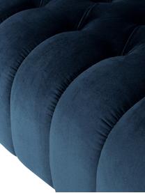 Canapé Chesterfield 3 places velours Gladis, Velours bleu foncé, larg. 230 x haut. 74 cm