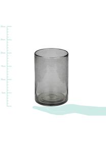 Jarrón artesanal de vidrio Spring, Vidrio, Gris, transparente, Ø 13 x Al 18 cm