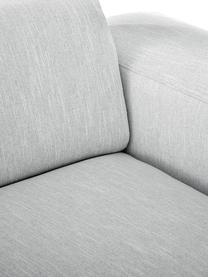 Ecksofa Melva (3-Sitzer) in Hellgrau, Bezug: Polyester Der hochwertige, Gestell: Massives Kiefernholz, Spa, Webstoff Hellgrau, B 240 x T 144 cm