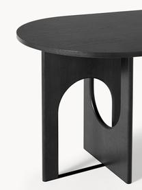 Oválny jedálenský stôl Apollo, Dubové drevo, čierna lakovaná, Š 180 x H 90 cm