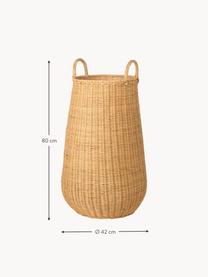 Handgefertigter Aufbewahrungskorb Laundry aus Rattan, Rattan, Hellbraun, Ø 42 x H 80 cm