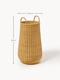 Ręcznie wykonany kosz do przechowywania z rattanu Laundry, Rattan, Jasny brązowy, Ø 42 x W 80 cm