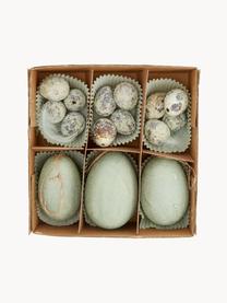 Deko-Objekt-Set Emerald, 15er-Set, Echte Eier, Grüntöne, Beige, Braun, Set mit verschiedenen Größen