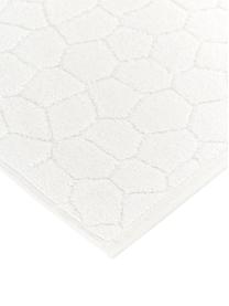 Tappeto bagno in cotone Stone, 100% cotone, Bianco latteo, Larg. 50 x Lung. 70 cm
