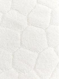 Tappeto bagno in cotone Stone, 100% cotone, Bianco latteo, Larg. 50 x Lung. 70 cm