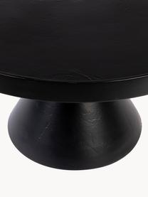 Okrúhly kovový konferenčný stolík Floss, Hliník ošetrený práškovým náterom, Čierna, Ø 60 cm