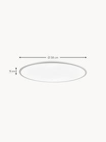 Plafoniera grande a LED Jamil, Paralume: plastica, Bianco, argentato, Ø 58 x Alt. 9 cm