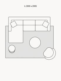 Handgeweven wollen vloerkleed Amaro, Bovenzijde: 100 % wol, Onderzijde: 100 % katoen Bij wollen v, Zwart, crèmewit, B 200 x L 300 cm (maat L)