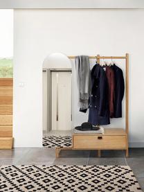 Garderobe Entry van eikenhout met spiegel, Frame: eikenhout, Eikenhout, B 149 x H 180 cm